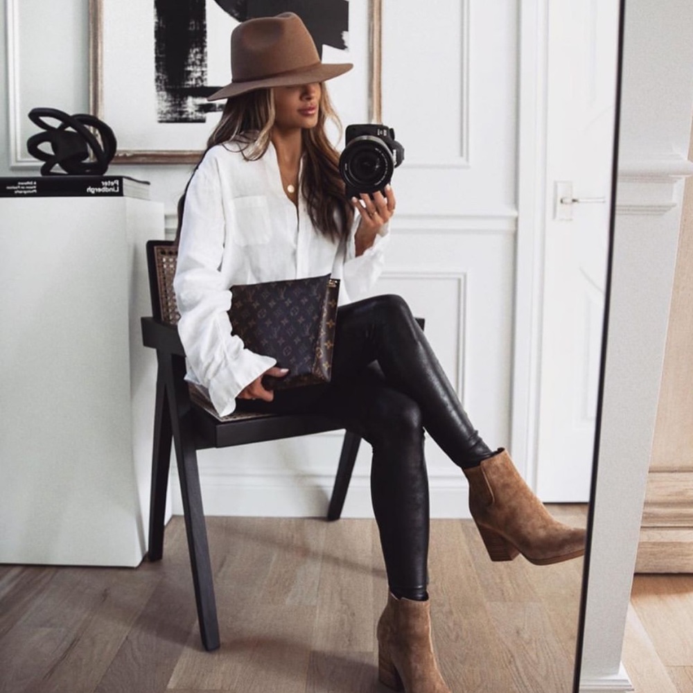 Zara Faux Leather Leggings